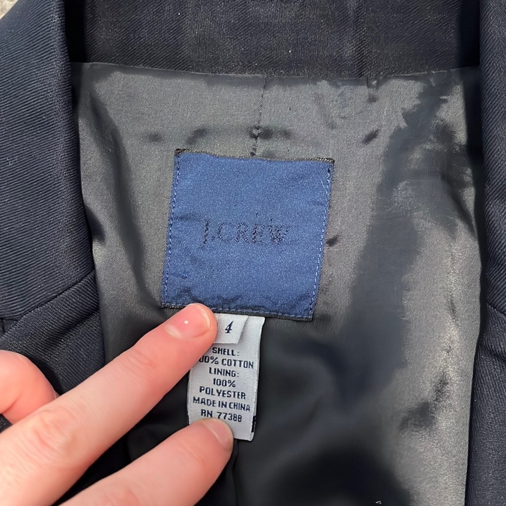 J. Crew navy blue blazer size 4 - Picture 2 of 10